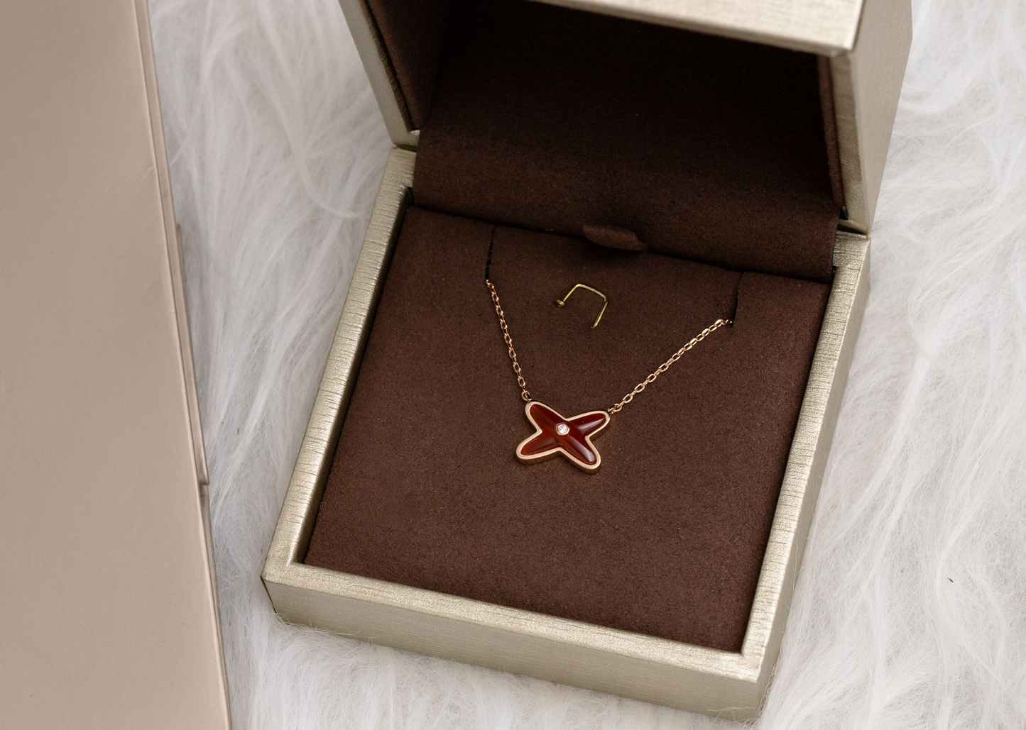 [AuraEcho Jewelry]JEUX DE NECKLACE 1 DIAMOND