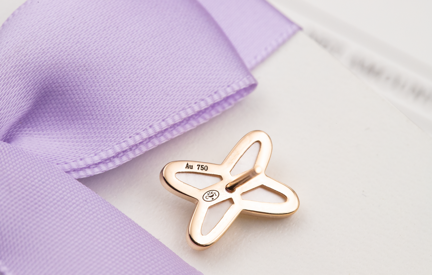 [AuraEcho Jewelry]JEUX DE WHITE MOP PINK GOLD DIAMOND EARRINGS