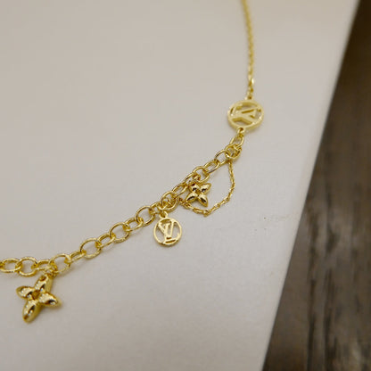 [AuraEcho Jewelry]BLOOMING SUPPLE NECKLACE BRASS