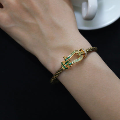[AuraEcho Jewelry]FORCE 10 GOLD GREEN DIAMOND PAVED