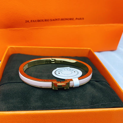 [AuraEcho Jewelry]CLASSIC HM CLIC  PINK 8MM ENAMEL BRACELET