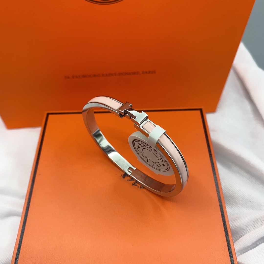 [AuraEcho Jewelry]CLASSIC HM CLIC  PINK 8MM ENAMEL BRACELET