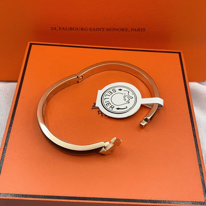 [AuraEcho Jewelry]CLASSIC HM CLIC BLACK 8MM ENAMEL BRACELET