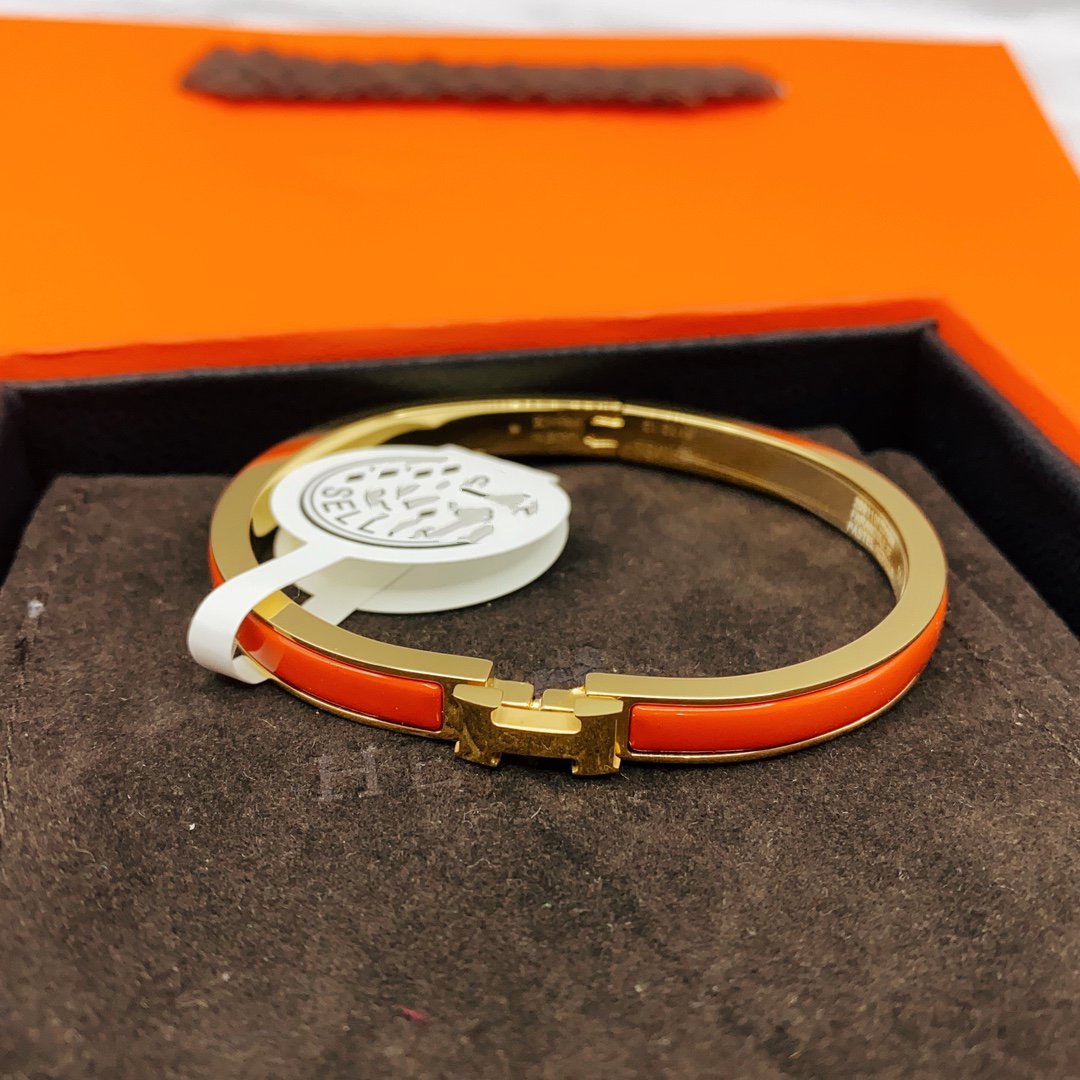 [AuraEcho Jewelry]CLASSIC HM CLIC RED 8MM ENAMEL BRACELET