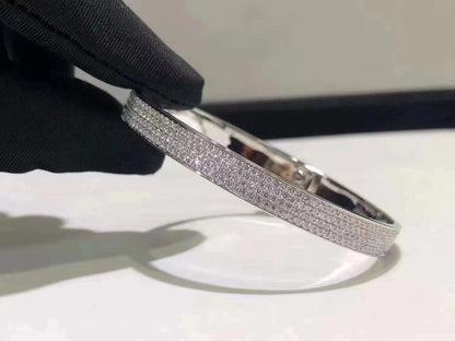 [AuraEcho Jewelry]HM KELLY BRACELET IN SILVER AND FULL PAVE DIAMOND