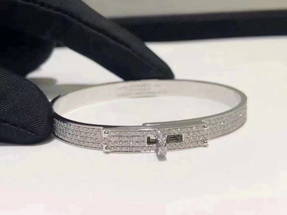 [AuraEcho Jewelry]HM KELLY BRACELET IN SILVER AND FULL PAVE DIAMOND