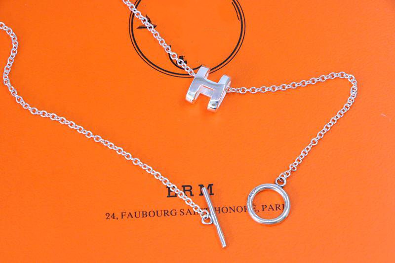 [AuraEcho Jewelry]HM NECKLACE H LETTER OVAL SERIES