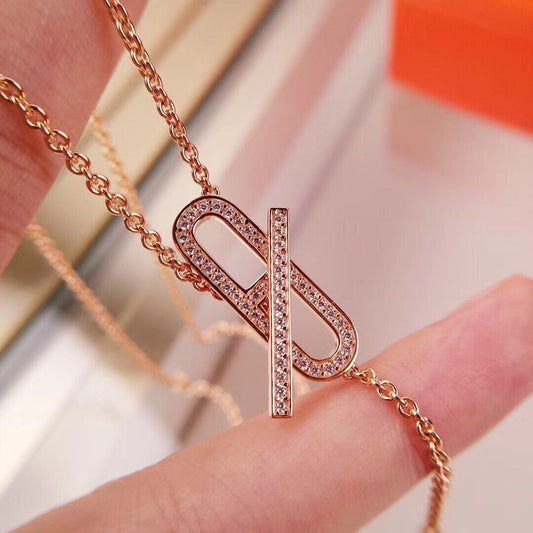 [AuraEcho Jewelry]HM FIRE PIG NOSE NECKLACE TRENDY STREET