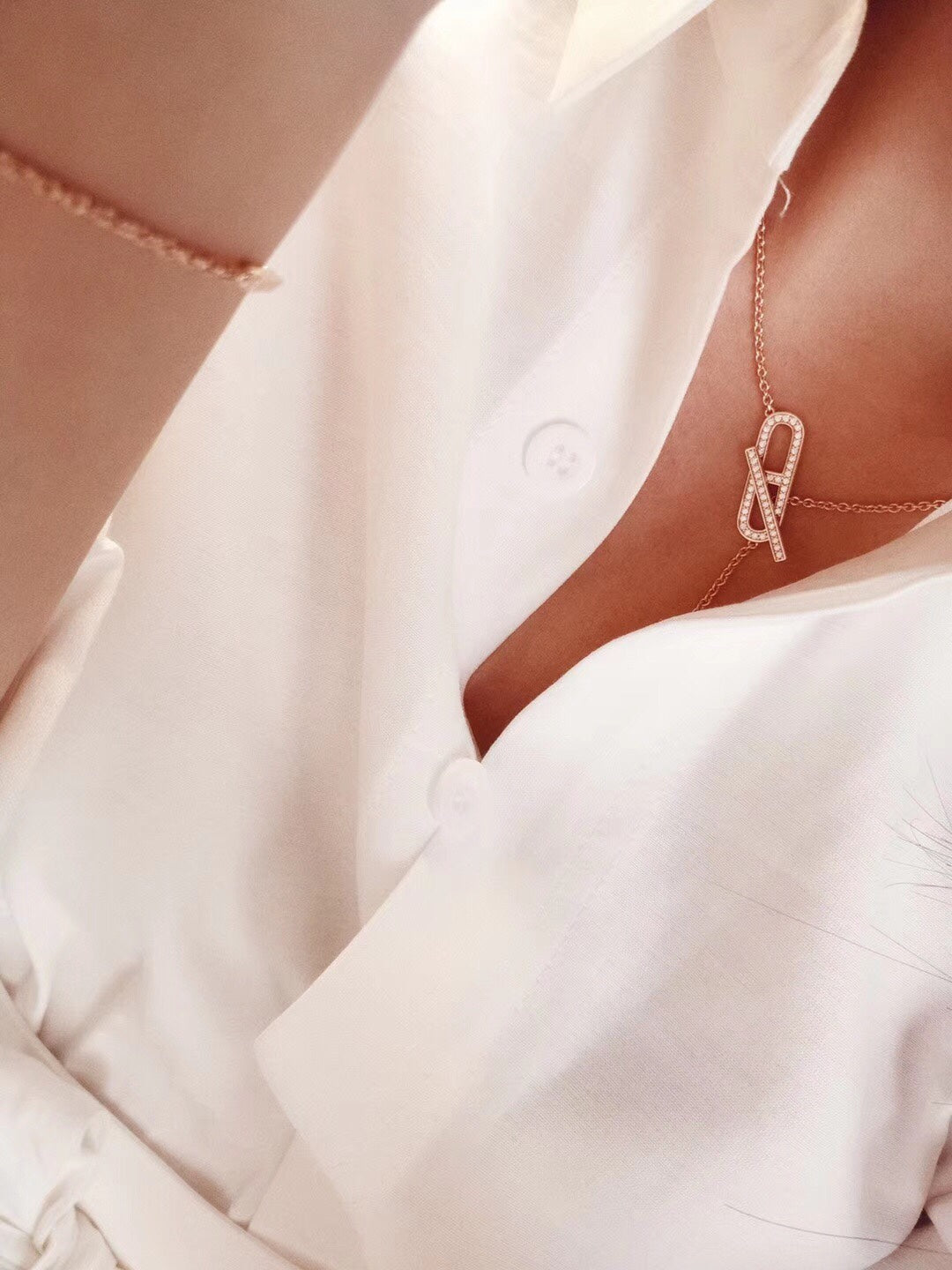 [AuraEcho Jewelry]HM FIRE PIG NOSE NECKLACE TRENDY STREET