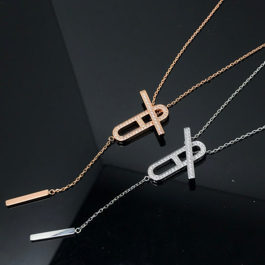 [AuraEcho Jewelry]HM NECKLACE PLATINUM ROSE GOLD DIAMOND