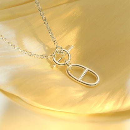 [AuraEcho Jewelry]HM CHAINE D'ANCRE PENDANT NECKLACE STERLING SILVER