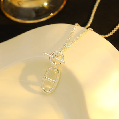 [AuraEcho Jewelry]HM CHAINE D'ANCRE PENDANT NECKLACE STERLING SILVER