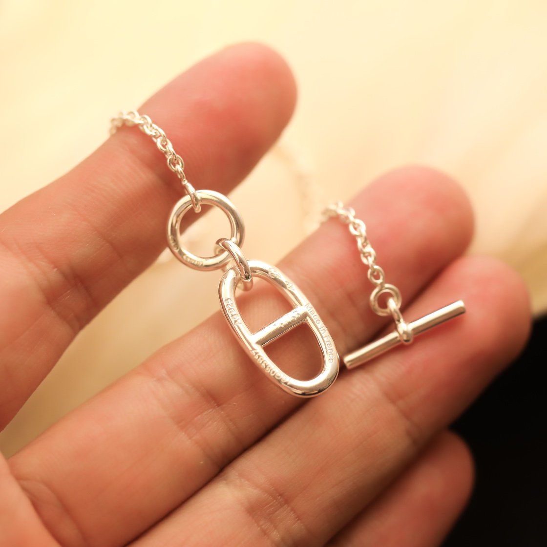 [AuraEcho Jewelry]HM CHAINE D'ANCRE PENDANT NECKLACE STERLING SILVER