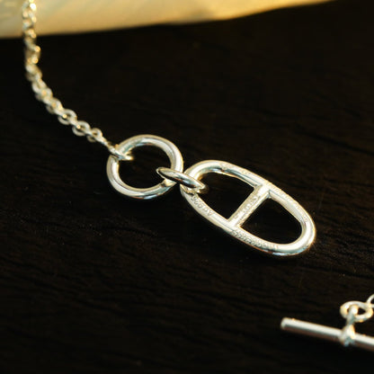 [AuraEcho Jewelry]HM CHAINE D'ANCRE PENDANT NECKLACE STERLING SILVER