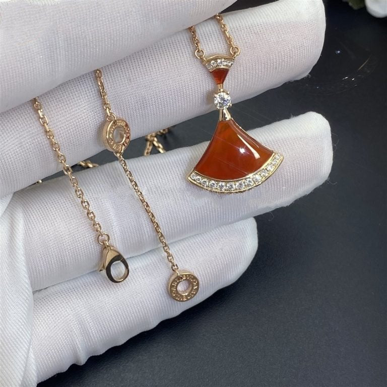 [AuraEcho Jewelry]DREAM NECKLACE CARNELIAN DIAMOND