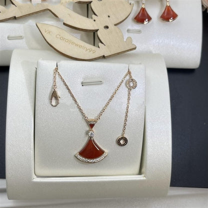 [AuraEcho Jewelry]DREAM NECKLACE CARNELIAN DIAMOND