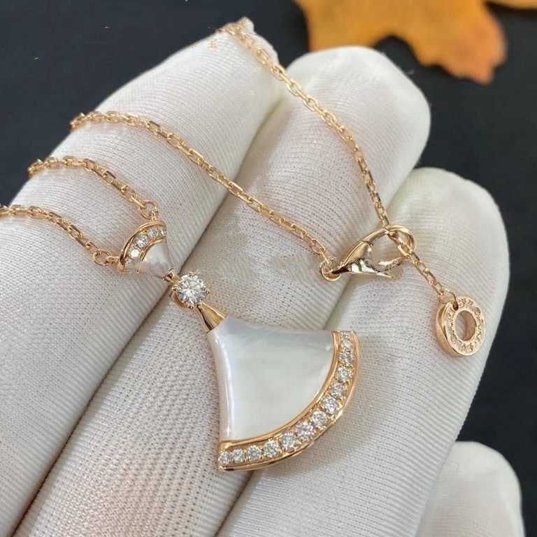 [AuraEcho Jewelry]DREAM NECKLACE MOP PINK GOLD DIAMOND