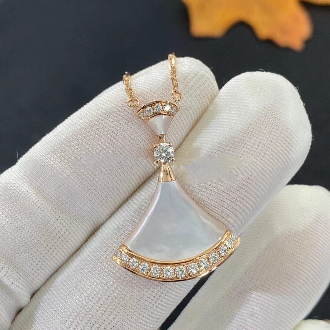 [AuraEcho Jewelry]DREAM NECKLACE MOP PINK GOLD DIAMOND