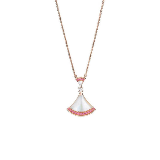 [AuraEcho Jewelry]DREAM NECKLACE MOP PINK DIAMOND