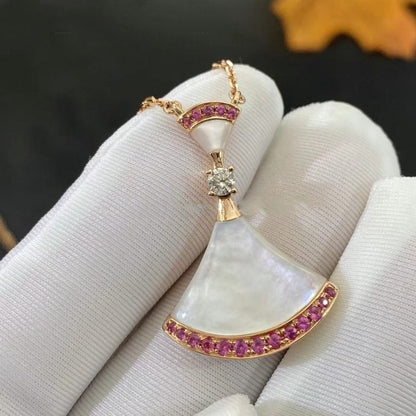 [AuraEcho Jewelry]DREAM NECKLACE MOP PINK DIAMOND