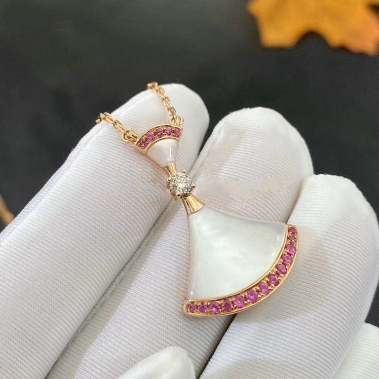 [AuraEcho Jewelry]DREAM NECKLACE MOP PINK DIAMOND