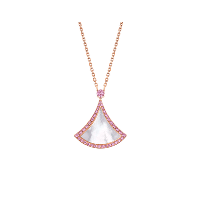 [AuraEcho Jewelry]DREAM NECKLACE MOP DIAMOND PINK