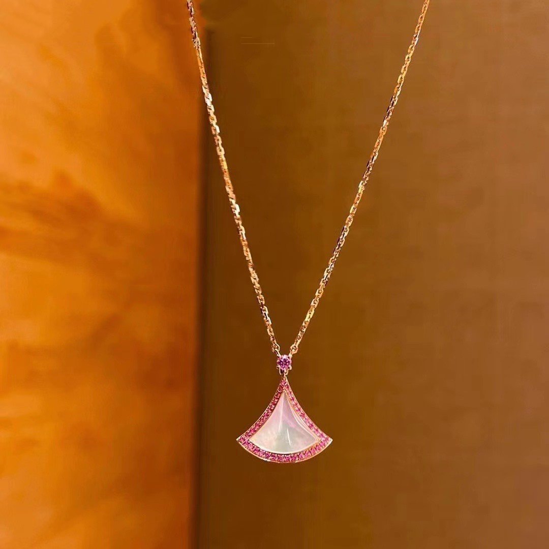 [AuraEcho Jewelry]DREAM NECKLACE MOP DIAMOND PINK