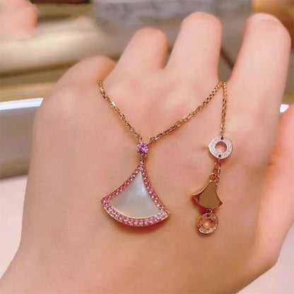 [AuraEcho Jewelry]DREAM NECKLACE MOP DIAMOND PINK