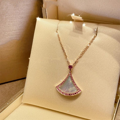 [AuraEcho Jewelry]DREAM NECKLACE MOP DIAMOND PINK