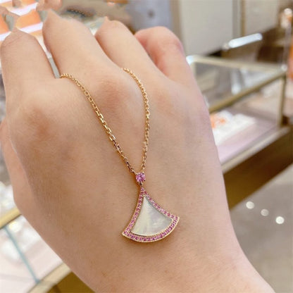 [AuraEcho Jewelry]DREAM NECKLACE MOP DIAMOND PINK