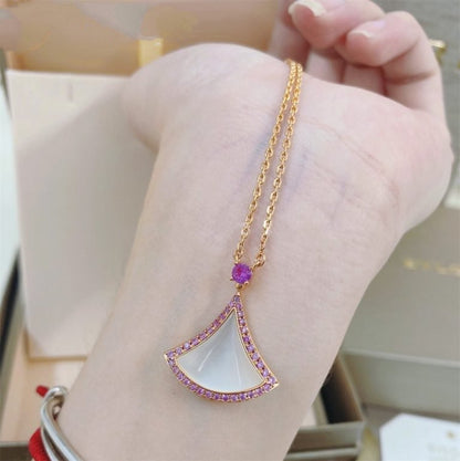 [AuraEcho Jewelry]DREAM NECKLACE MOP DIAMOND PINK