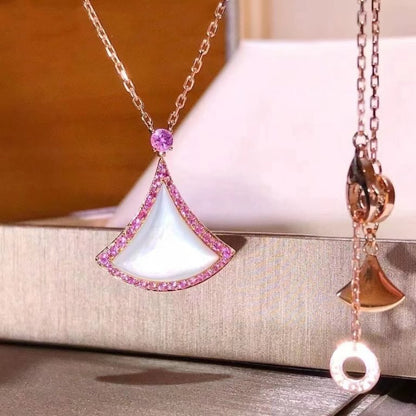 [AuraEcho Jewelry]DREAM NECKLACE MOP DIAMOND PINK