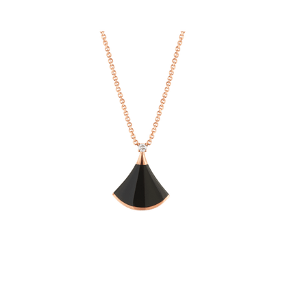 [AuraEcho Jewelry]DREAM NECKLACE ONYX 1 DIAMOND