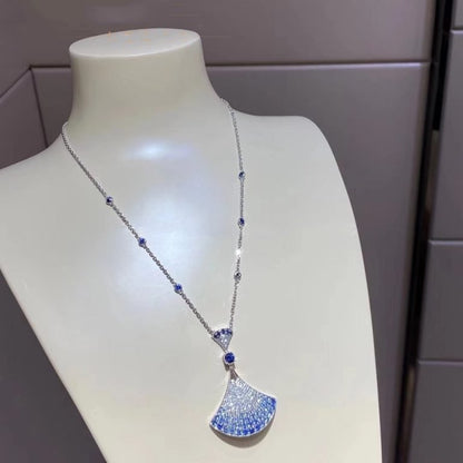 [AuraEcho Jewelry]DREAM NECKLACE AGATE SILVER DIAMOND