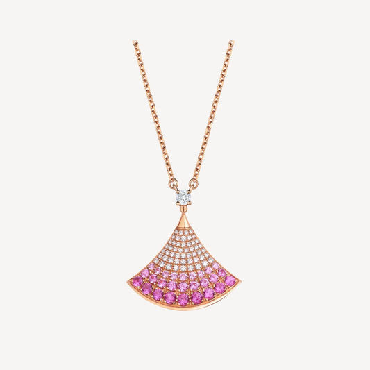 [AuraEcho Jewelry]DREAM NECKLACE PINK GOLD PINK DIAMOND
