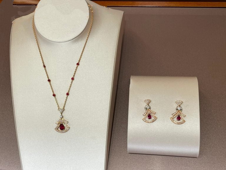 [AuraEcho Jewelry]DREAM NECKLACE CARNELIAN DIAMOND PINK GOLD