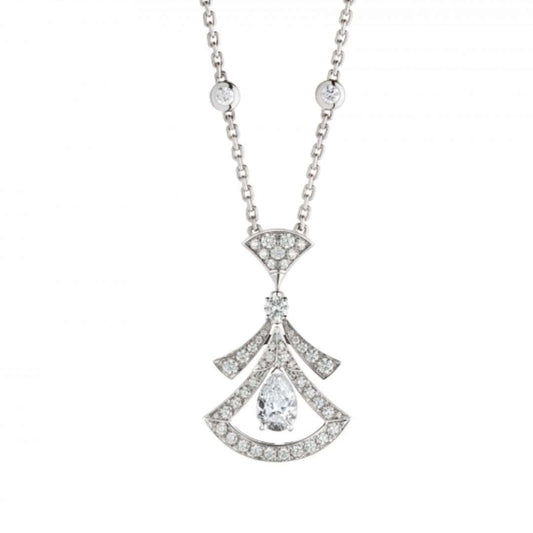 [AuraEcho Jewelry]DREAM NECKLACE WHITE DIAMOND SILVER