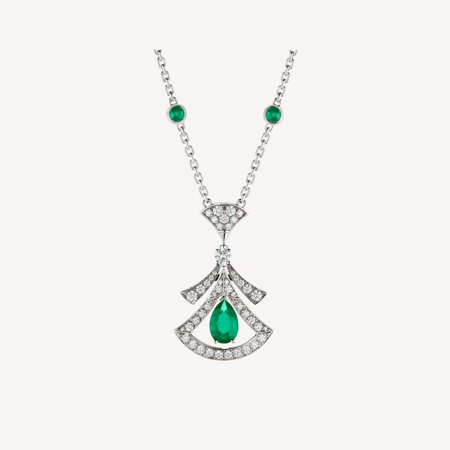 [AuraEcho Jewelry]DREAM NECKLACE MALACHITE DIAMOND SILVER