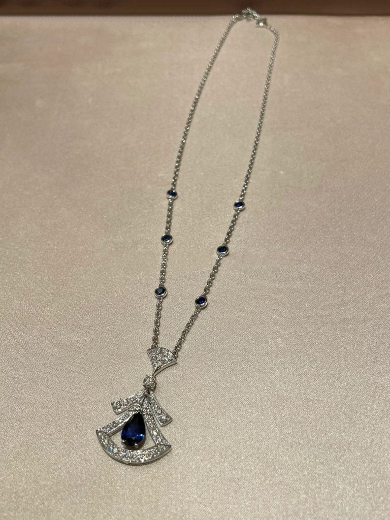 [AuraEcho Jewelry]DREAM NECKLACE AGATE DIAMOND SILVER