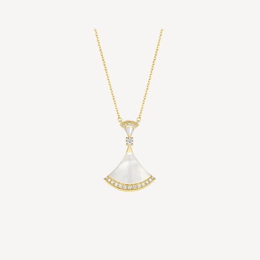 [AuraEcho Jewelry]DREAM NECKLACE MOP GOLD DIAMOND