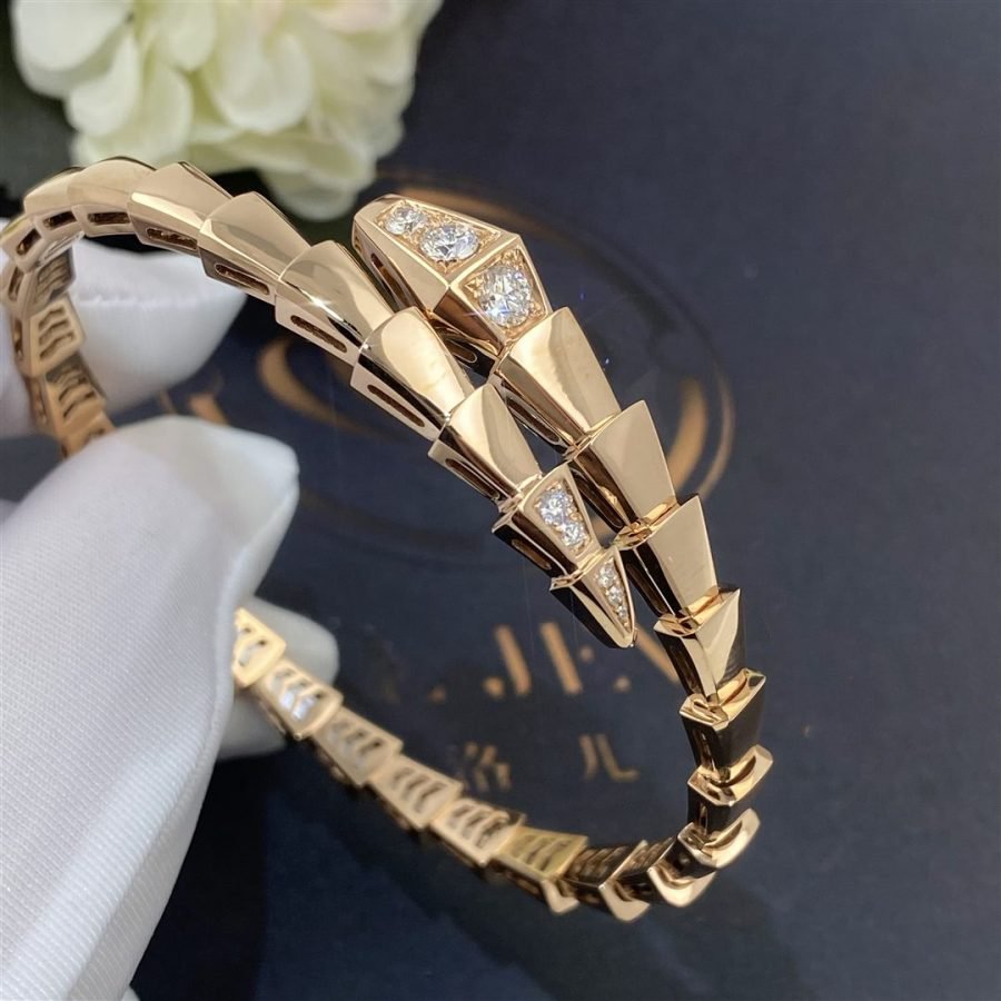 [AuraEcho Jewelry]SERPENTI BRACELET DIAMONDS PINK GOLD