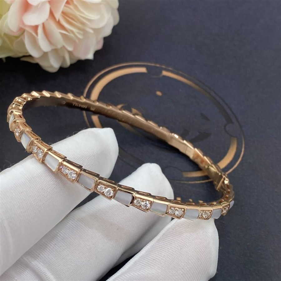 [AuraEcho Jewelry]SERPENTI BRACELET PINK GOLD MOP DIAMOND