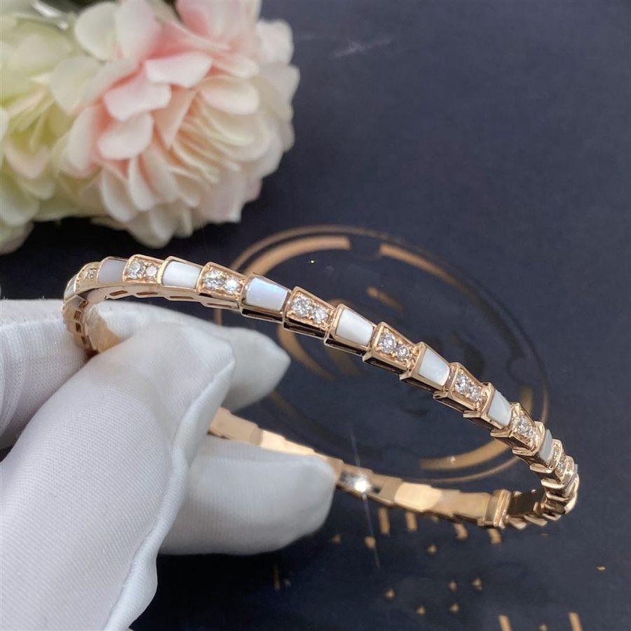 [AuraEcho Jewelry]SERPENTI BRACELET PINK GOLD MOP DIAMOND