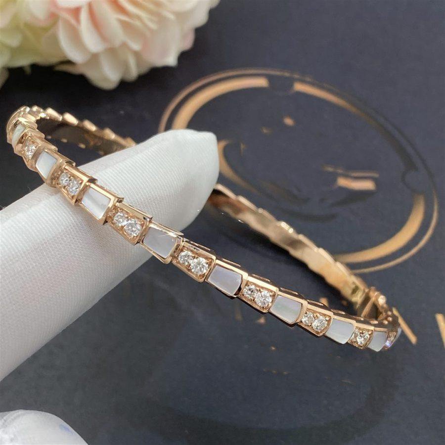 [AuraEcho Jewelry]SERPENTI BRACELET PINK GOLD MOP DIAMOND