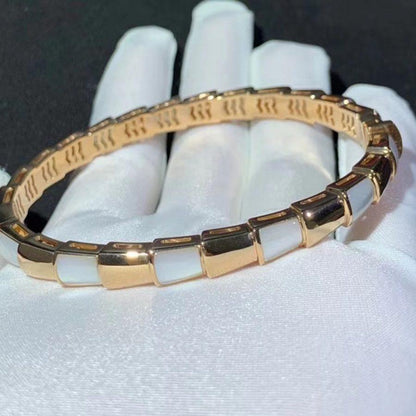 [AuraEcho Jewelry]SERPENTI BRACELET PINK GOLD MOP