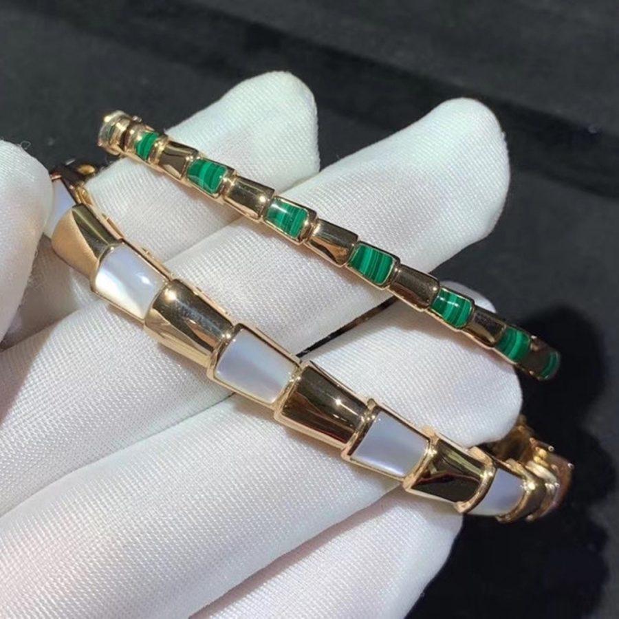 [AuraEcho Jewelry]SERPENTI BRACELET PINK GOLD MOP