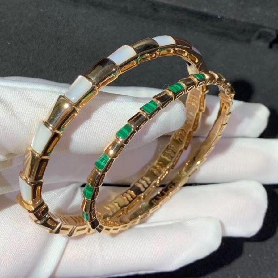 [AuraEcho Jewelry]SERPENTI BRACELET PINK GOLD MOP