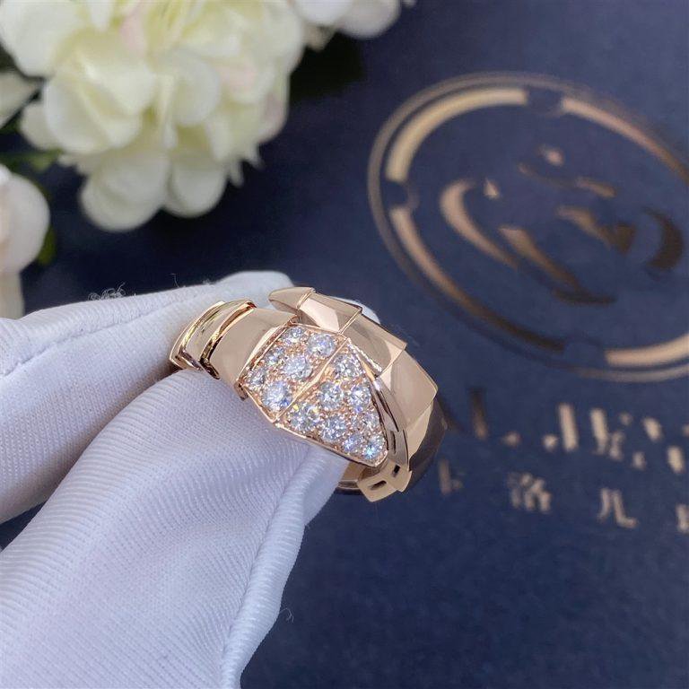 [AuraEcho Jewelry]SERPENTI RING PINK GOLD DIAMOND