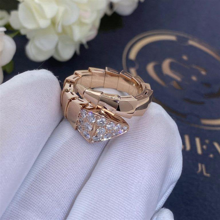 [AuraEcho Jewelry]SERPENTI RING PINK GOLD DIAMOND