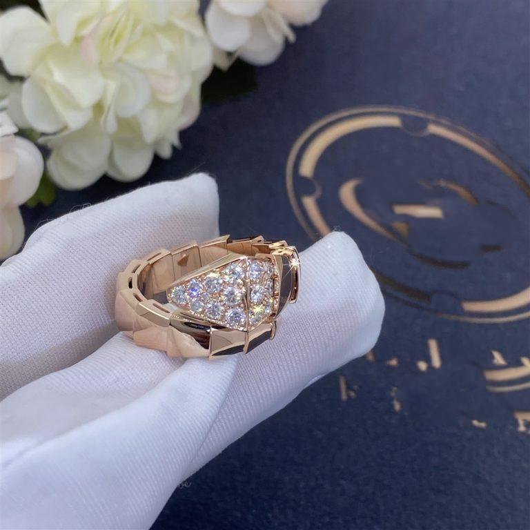 [AuraEcho Jewelry]SERPENTI RING PINK GOLD DIAMOND